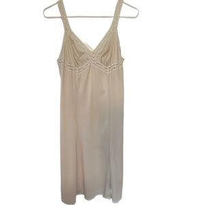 Vintage French Maid cream and nylon Slip Dress